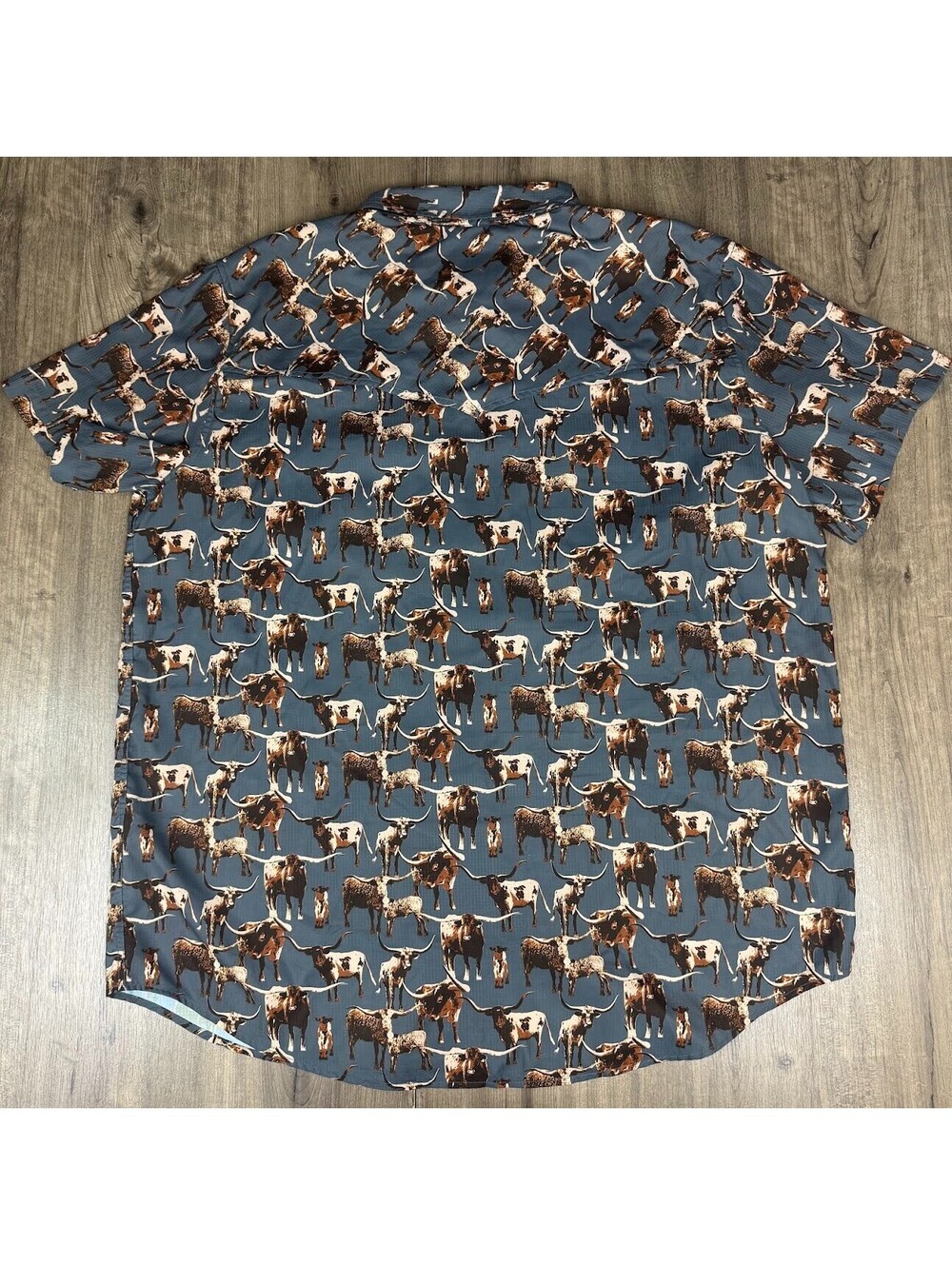 Rock & Roll Tek Cowboy Western Shirt Mens XXL Pearl Snap Texas Longhorns - Picture 5 of 7